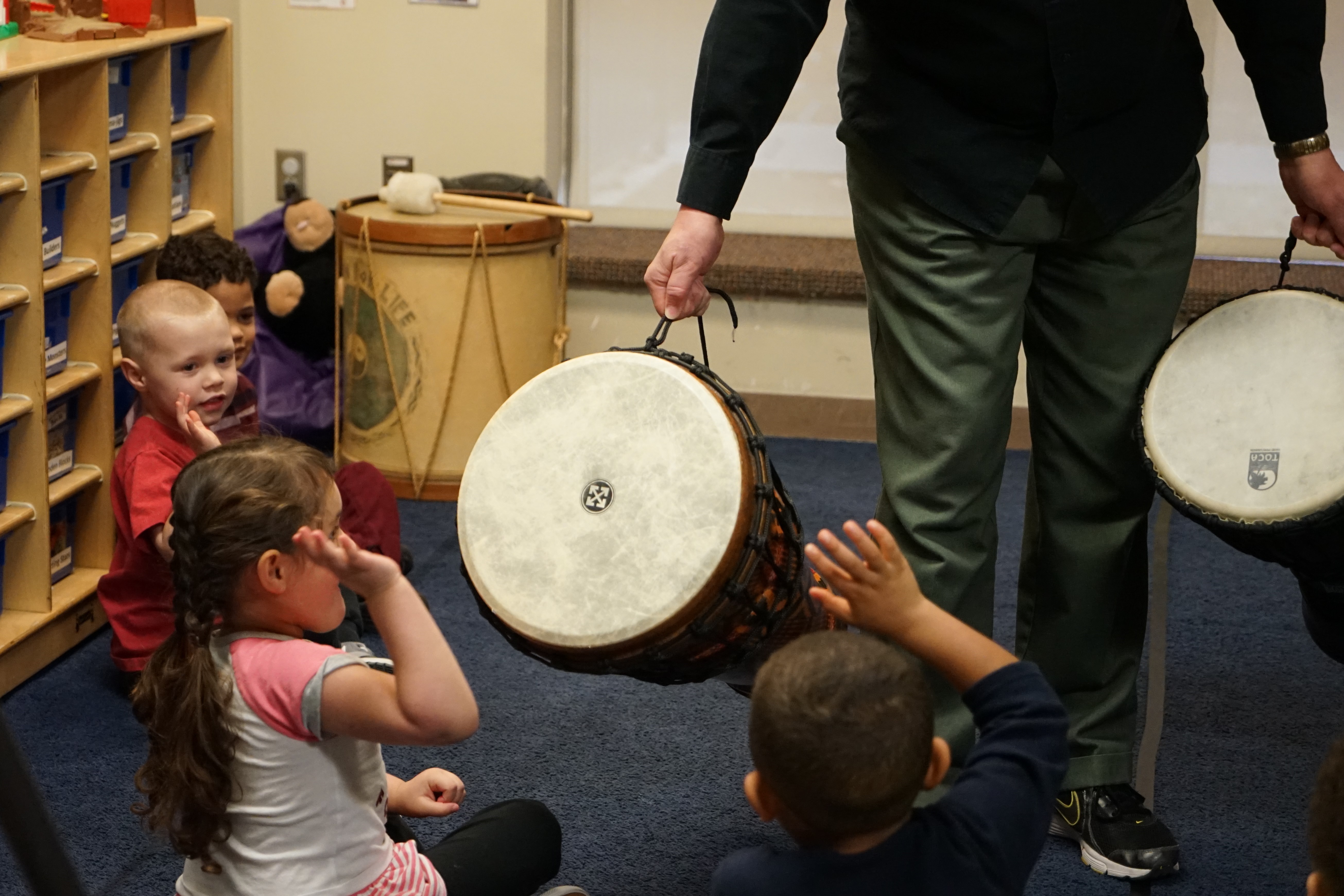 Aleshire grant Family Service and Guidance drumming