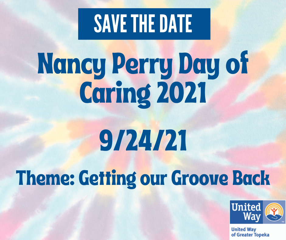 Day of Caring 2021 groovy save the date