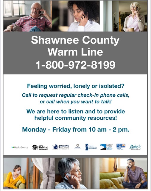 Shawnee County Warm Line flyer Jan 2021